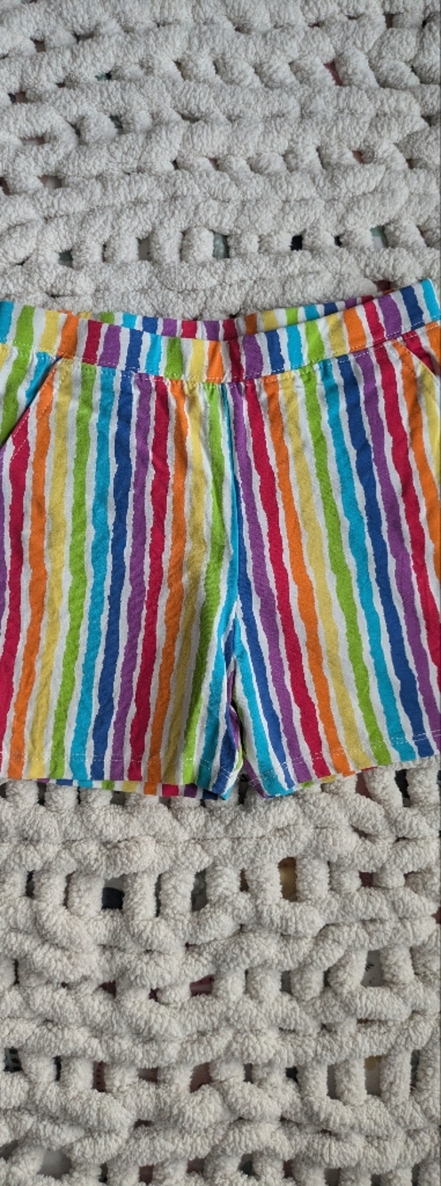 Rainbow Stripe Kids Shorts - Red, Orange, Yellow, Green, Blue, Purple
